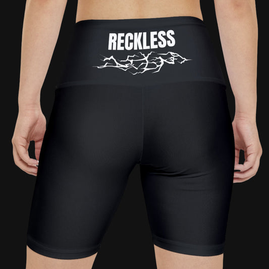 Berserker Gym's Workout Shorts | Black RECKLESS Lightning Design