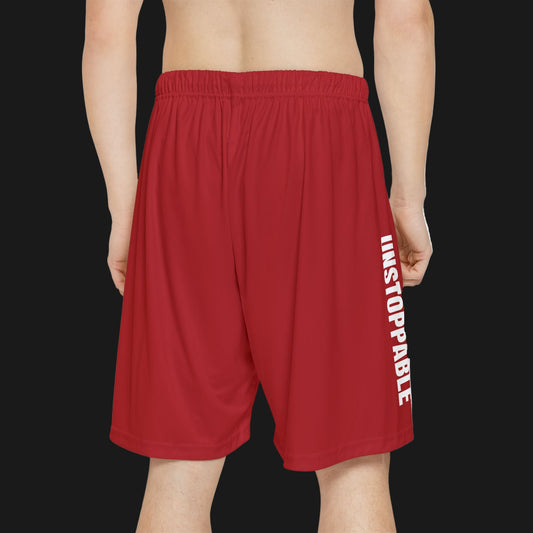Berserker Gym Men’s Blood Red UNSTOPPABLE Sports Shorts | Performance & Street Ready