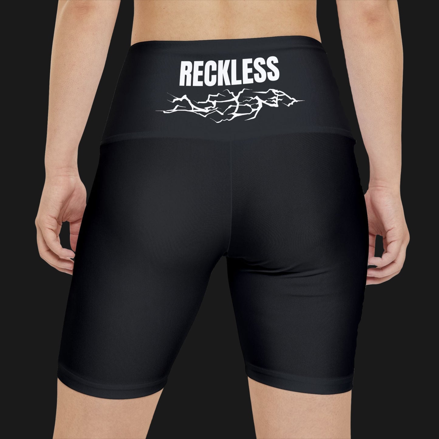 Berserker Women’s Workout Shorts | Black RECKLESS Lightning Design