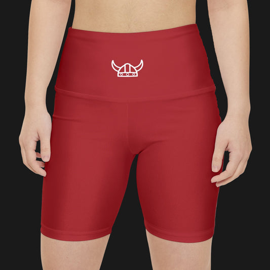 Berserker Women’s Workout Shorts | Blood Red RECKLESS Lightning Design