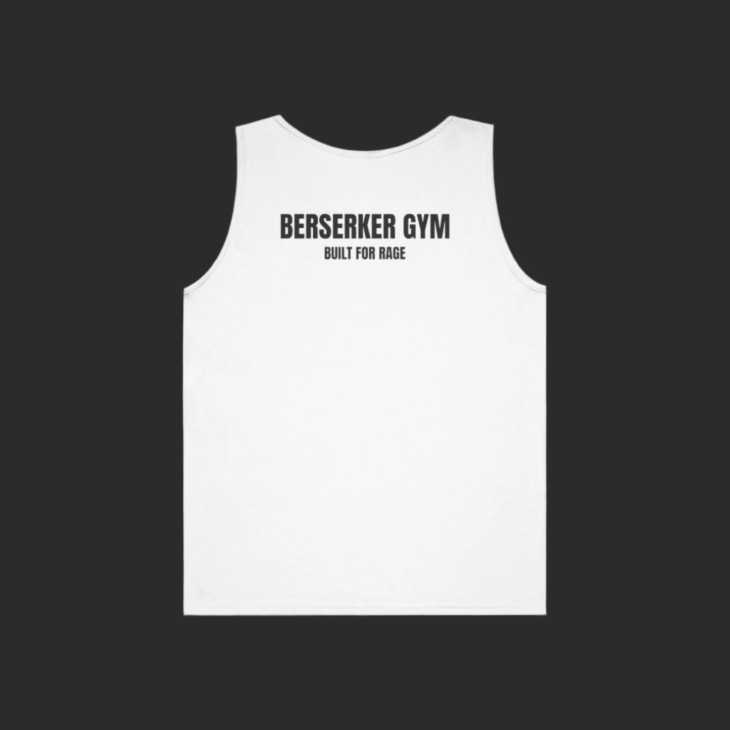 Berserker Gym unisex heavy cotton tank top, designed for powerful workouts
